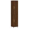 Stylish Highboard Brown Oak - 34.5x34x180 cm | HipoMarket