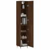 Stylish Highboard Brown Oak - 34.5x34x180 cm | HipoMarket