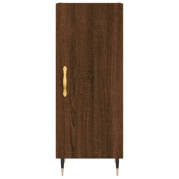 Stylish Highboard Brown Oak - 34.5x34x180 cm | HipoMarket