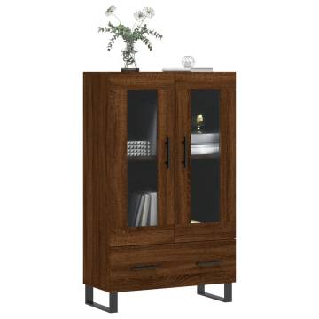 Stylish Highboard Brown Oak - Modern Engineered Wood Design