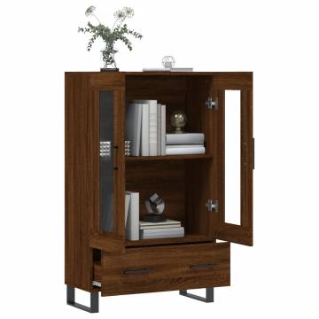 Stylish Highboard Brown Oak - Modern Engineered Wood Design