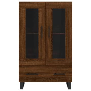 Stylish Highboard Brown Oak - Modern Engineered Wood Design