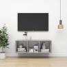 Wall-mounted TV Cabinet in Concrete Grey - Stylish Storage Solution