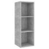 Wall-mounted TV Cabinet in Concrete Grey - Stylish Storage Solution