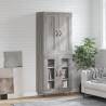 Highboard Grey Sonoma 69.5x34x180 cm Engineered Wood Colour grey sonoma Quantity in Package 1 Model 2 glass doors 