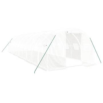 Greenhouse with Steel Frame White 30 m² - Durable & Spacious