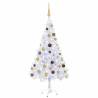 Artificial Pre-lit Christmas Tree with Ball Set 120cm 230 Branches Colour white and gold Size 120 x 65 cm Quantity in Package 1 Number of Branch Tips 