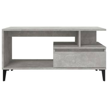 Elegant Coffee Table - Concrete Grey - 90x49x45 cm