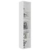 Stylish White Book Cabinet - Modern Design (40x30x189 cm)