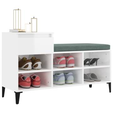 High Gloss White Shoe Cabinet | Stylish Storage Solution