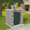 Gabion Single Wheelie Bin Surround Steel 110x100x120 cm Size 110 x 100 x 120 cm Number of bins 1 