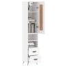 Stylish Highboard White - 34.5x34x180 cm Engineered Wood