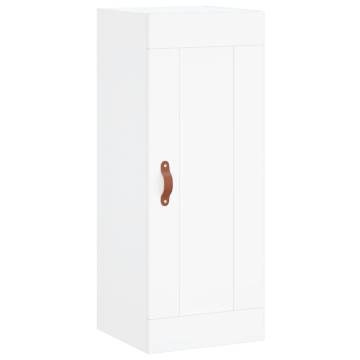 Stylish Highboard White - 34.5x34x180 cm Engineered Wood