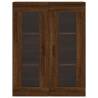 Elegant Wall Mounted Cabinets - 2 pcs Brown Oak Engineered Wood