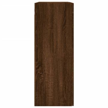 Elegant Wall Mounted Cabinets - 2 pcs Brown Oak Engineered Wood