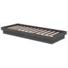 Bed Frame Grey Solid Wood 75x190 cm Small Single | HipoMarket