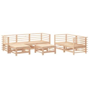 7 Piece Garden Lounge Set - Solid Wood Pine | HipoMarket