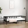 Day Bed Black 80x200 cm Solid Wood Pine Colour black Size 80 x 200 cm 