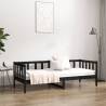 Day Bed Black 80x200 cm - Solid Pine Wood | HipoMarket