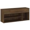 Shoe Bench Brown Oak 105x30x45 cm - Stylish Storage Solution