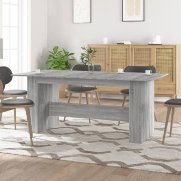 Dining Table Grey Sonoma 180x90 cm - Stylish & Durable