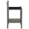 Stylish Grey and Black Bedside Cabinet - 45x34.5x60.5 cm