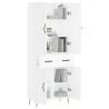 Stylish Highboard White 69.5x34x180 cm | Hipomarket