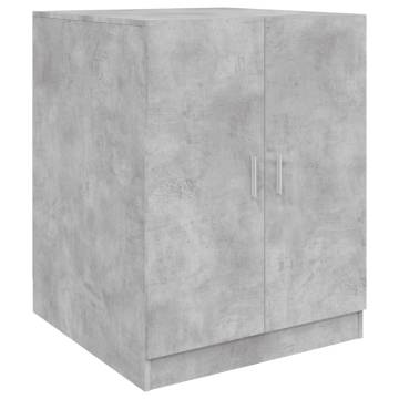 Washing Machine Cabinet Concrete Grey | Stylish Storage Solution