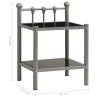 Stylish Grey and Black Bedside Cabinet - 45x34.5x60.5 cm