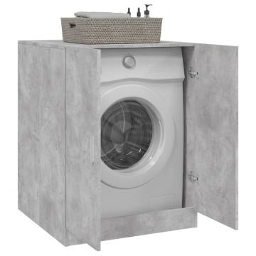 Washing Machine Cabinet Concrete Grey | Stylish Storage Solution