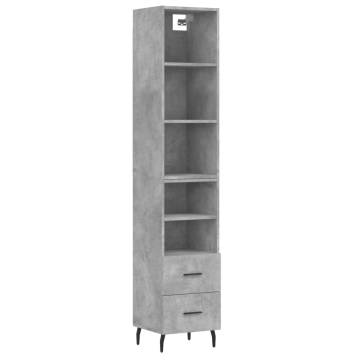 Highboard Concrete Grey - Stylish Storage Solution | HipoMarket