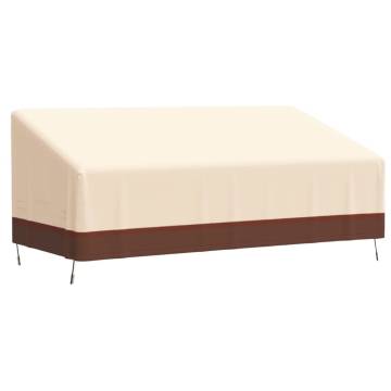 3-Seater Bench Cover Beige - Durable Waterproof Protection