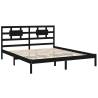 Black Solid Wood Bed Frame 180x200 cm Super King Size