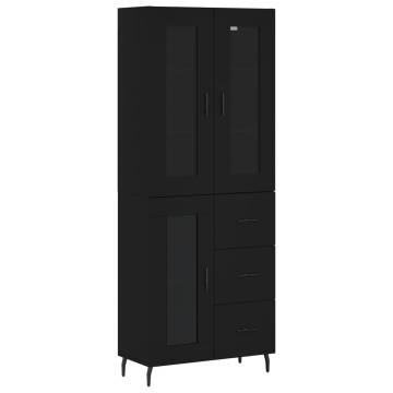 Stylish Highboard Black 69.5x34x180 cm - Durable & Elegant