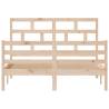 Solid Wood Pine Bed Frame 140x200 cm - Modern Design