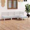 4 Piece Garden Lounge Set Solid Pinewood White Colour white Number of 1 