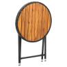 Tea Table Black 60 cm - Durable Poly Rattan & Acacia Wood