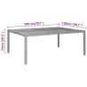 Garden Table 200x150 cm Acacia Wood & Poly Rattan – Grey