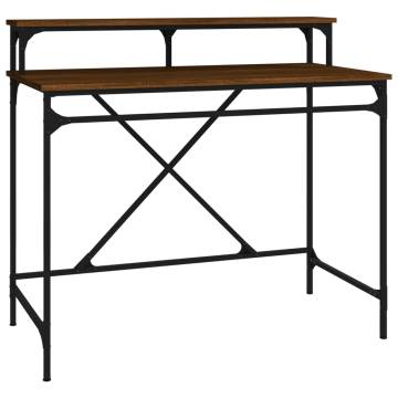 Industrial Brown Oak Desk - 100x50x90 cm | HipoMarket