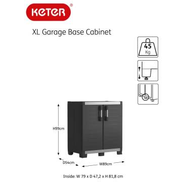 Keter Low Storage Cabinet Garage XL - Stylish & Durable 99 cm