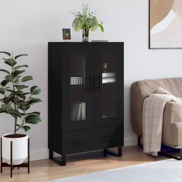 Stylish Highboard Black 69.5x31x115 cm | Hipomarket