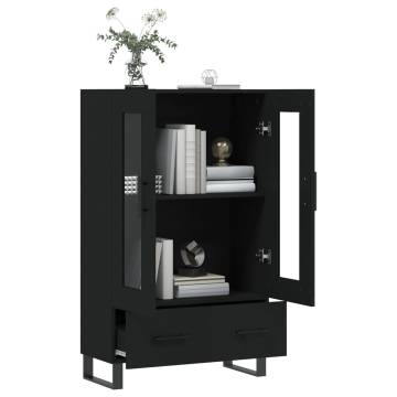 Stylish Highboard Black 69.5x31x115 cm | Hipomarket