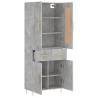 Stylish Highboard Concrete Grey - Quality Engineered Wood Furniture