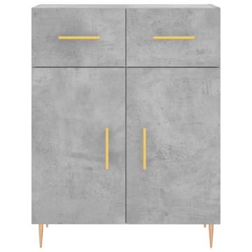 Stylish Highboard Concrete Grey - Quality Engineered Wood Furniture