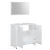 Stylish High Gloss White Bathroom Furniture Set