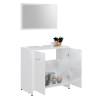 Stylish High Gloss White Bathroom Furniture Set