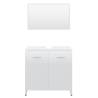 Stylish High Gloss White Bathroom Furniture Set