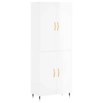 Highboard High Gloss White - Stylish Storage Solution