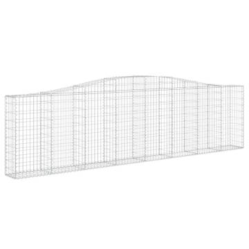 Arched Gabion Baskets 2 pcs - Galvanised Iron | HipoMarket