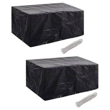 Durable Garden Furniture Covers - 2pcs for 6 Person Rattan Sets